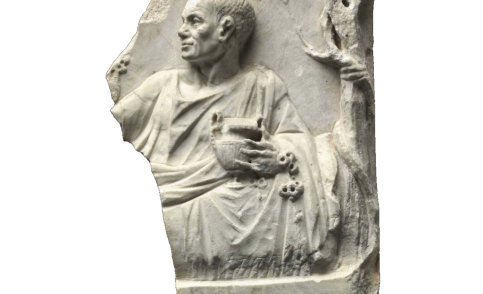Latijnse Kring: Horatius' liefdeslyriek - Jaak Peersman (Horatiusreliëf (Boston, MFA) Italië ca. 50 v.Chr.)